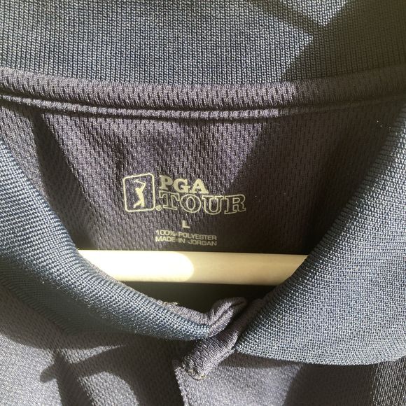 PGA Tour Golf Polo Shirt Mens Size Large Navy - Picture 2 of 4
